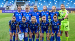 Na snímke futbalistky Slovenska.