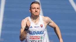 Ján Volko počas rozbehu na 200 metrov na majstrovstvách Európy v anglickom Birminghame.