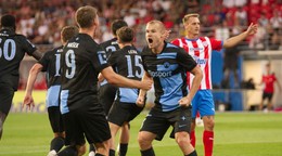 Gólová radosť hráčov Slovan Liberec.