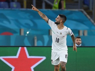 Lorenzo Insigne sa teší po strelenom góle v zápase Turecko - Taliansko v skupine A na EURO 2020.