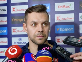 Rastislav Špirko na zraze slovenskej hokejovej reprezentácie v roku 2019. 