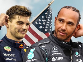 Max Verstappen a Lewis Hamilton.