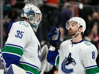 Thatcher Demko a Conor Garland.