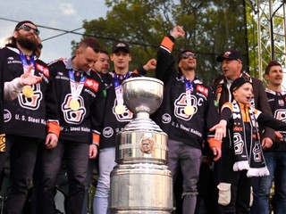 Oslavy majstrovského titulu hokejistov HC Košice.