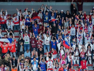 Českí a slovenskí fanúšikovia na MS v hokeji 2023.