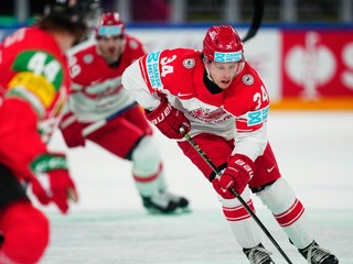 Fotka zo zápasu Maďarsko - Dánsko na MS v hokeji 2023.