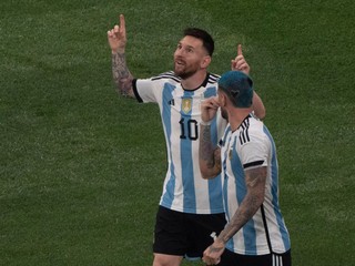 Lionel Messi v drese Argentíny.