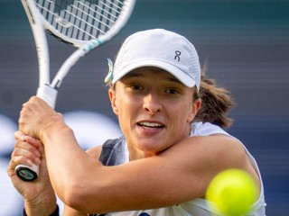 Iga Swiateková počas turnaja v Bad Homburgu.