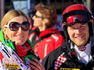 Bývalá chorvátska lyžiarka Janica Kosteličová s bratom Ivicom.