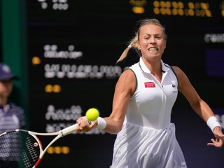 Anett Kontaveitová na turnaji Wimbledon 2023.