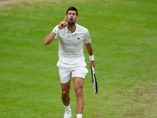 Novak Djokovič v semifinále Wimbledonu 2023.