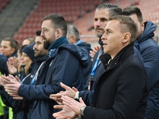 Tréner Slovenska Peter Kopún.