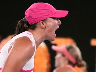 Poľská tenistka Iga Swiateková počas Australian Open 2024.