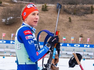 Slovenská biatlonistka Anastasia Kuzminová pred štartom ME v Osrblí 2024