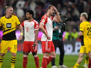 Sklamaný Harry Kane po prehre Bayernu s Borussiou Dortmund.