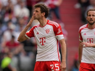 Gólová radosť Thomasa Müllera v zápase s 1. FC Kolín.