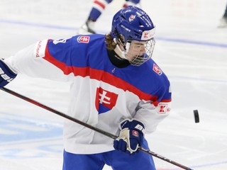 Slovenský hokejista Michal Svrček počas MS hráčov do 18 rokov.