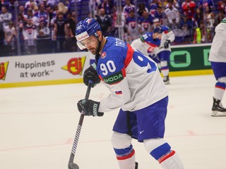 Tomáš Tatar pred zápasom Slovensko - Lotyšsko v skupine B na MS v hokeji 2024.