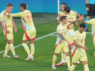 Španieli sa radujú z gólu