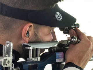 Slovenský strelec Patrik Jány na OH v Paríži 2024, archívna snímka.