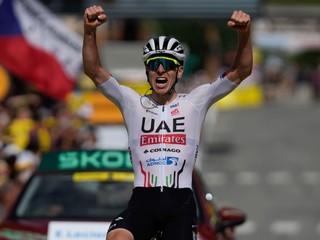 Tadej Pogačar vyhral 4. etapu na Tour de France 2024.