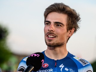 Slovenský cyklista Martin Svrček v drese tímu Soudal Quick-Step.