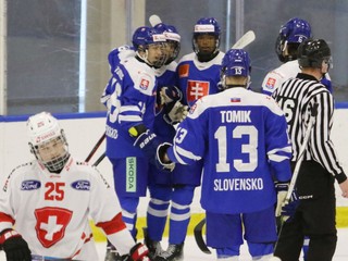 Momentka zo zápasu Slovensko - Švajčiarsko na Hlinka Gretzky Cupe 2024.