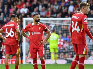 Hráči Liverpoolu v zápase s Nottinghamom