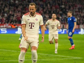 Harry Kane z Bayernu Mníchov oslavuje gól.