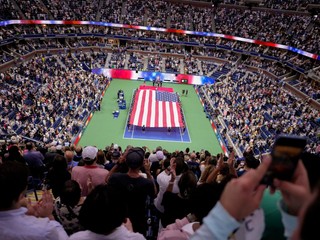 Fanúšikovia počas finále žien na US Open 2024.