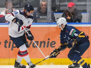 Fotka zo zápasu HC Slovan Bratislava - HK Spišská Nová Ves.