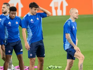 Futbalisti ŠK Slovan Bratislava.