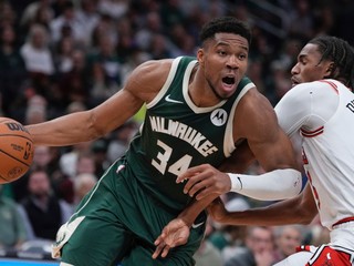 Giannis Antetokounmpo v zápase proti Chicago Bulls.