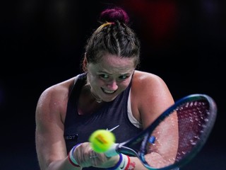 Viktória Hrunčáková počas finále Pohára Billie Jean Kingovej. 