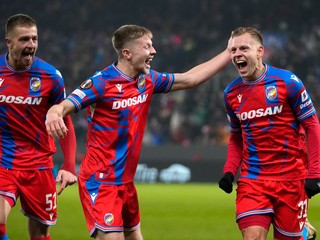 Futbalisti Viktorie Plzeň.