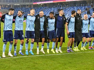 Futbalisti ŠK Slovan Bratislava.