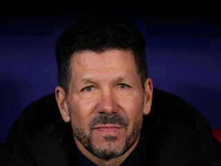 Tréner Atlética Madrid Diego Simeone počas zápasu 6. kola ligovej fázy Ligy majstrov Atlético Madrid - Slovan Bratislava.