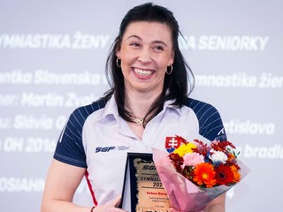 Športová gymnastka Barbora Mokošová, ktorá si prevzala ocenenie Gymnasta roka 2024.