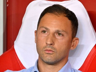 Domenico Tedesco na lavičke belgickej futbalovej reprezentácie.
