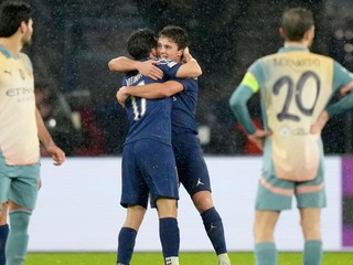 Momentka zo zápasu PSG - Manchester City