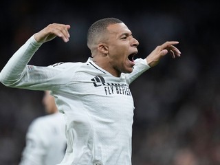 Kylian Mbappé sa teší z gólu