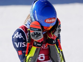 Mikaela Shiffrinová po nevydarenom obrovskom slalome v Sestriere 2025.