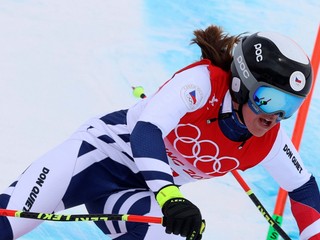Česká lyžiarka Tereza Nová počas zimnej olympiády v Pekingu 2022.