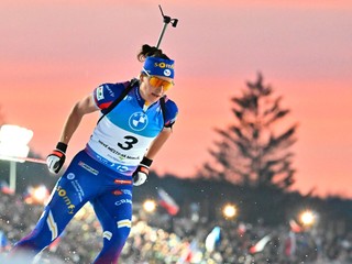 Julia Simonová v stíhacích pretekoch žien na 10 km v rámci 7. kola Svetového pohára v Novom Meste na Morave.