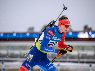 Jakub Borguľa na MS juniorov a kadetov v biatlone 2025.