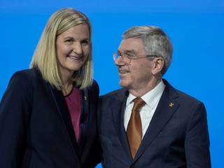 Kirsty Coventryová a Thomas Bach. 