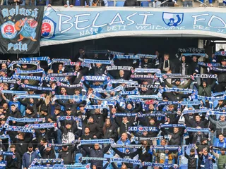 Fanúšikovia ŠK Slovan Bratislava.