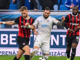 Fotka zo zápasu Slovan Bratislava - Spartak Trnava.