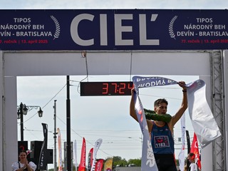 Na snímke víťaz 77. TIPOS ročníka Národného behu Devín - Bratislava.