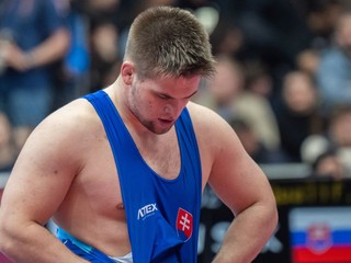 Slovenský zápasník Adam Jakšík.